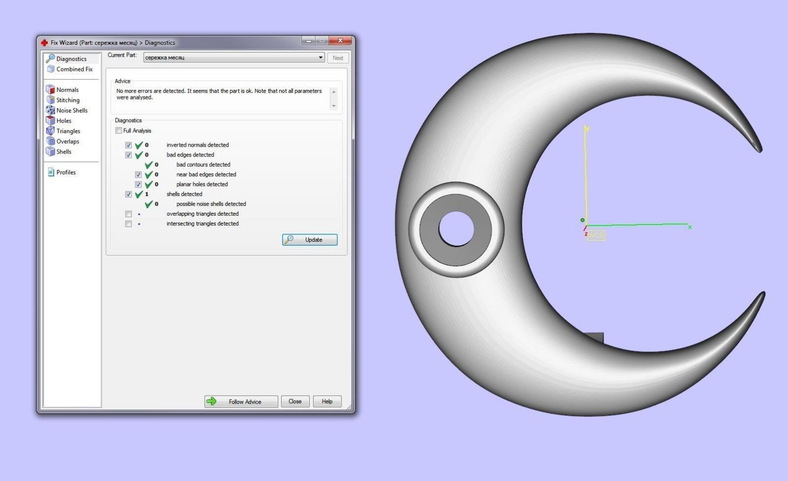 month earring 3D print model_22