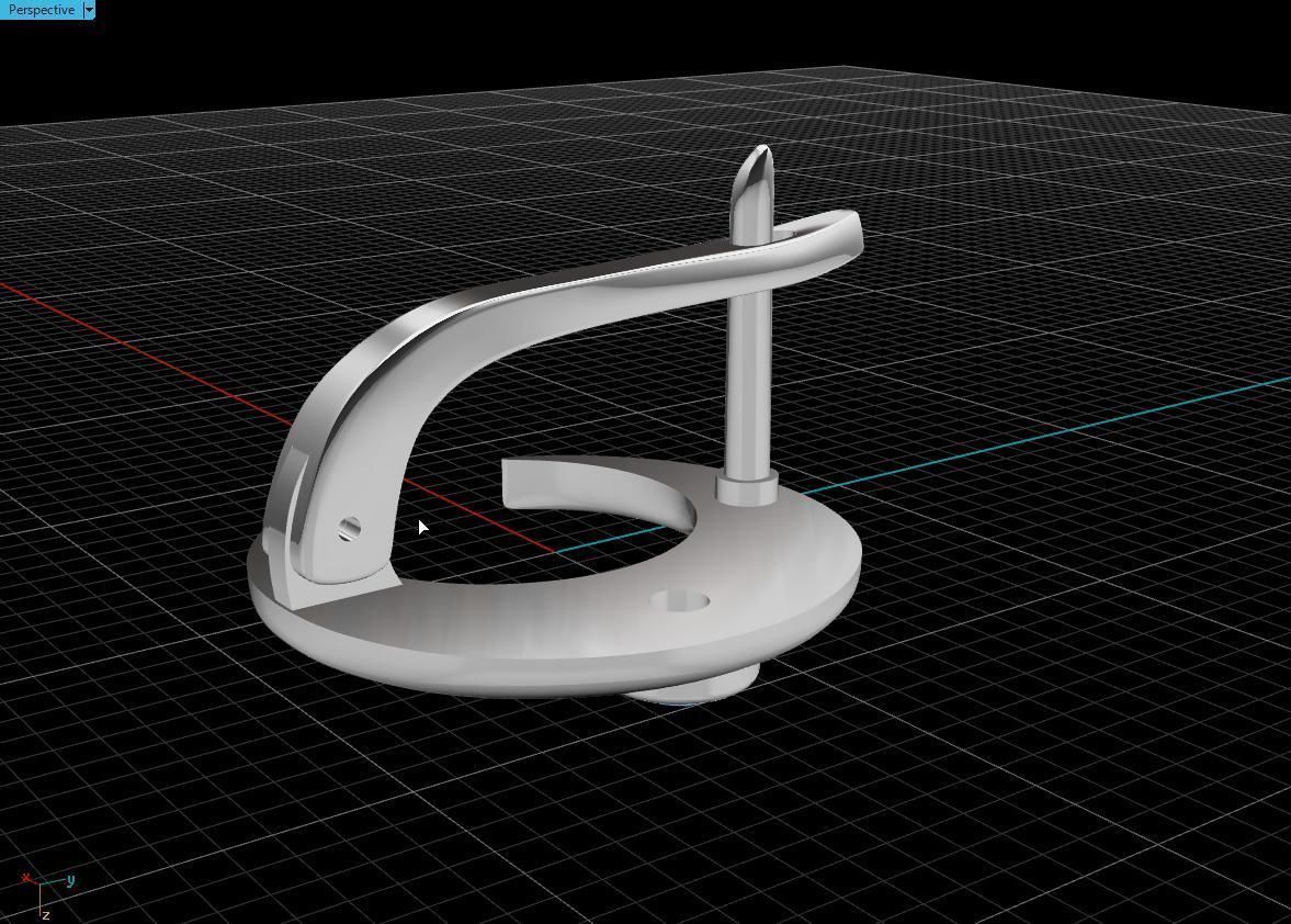 month earring 3D print model_11