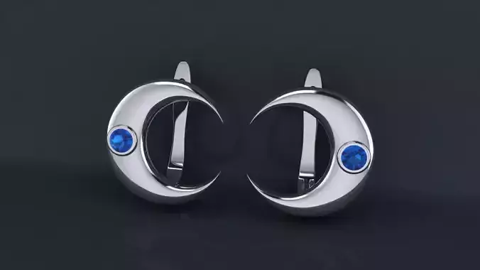 month earring 3D print model