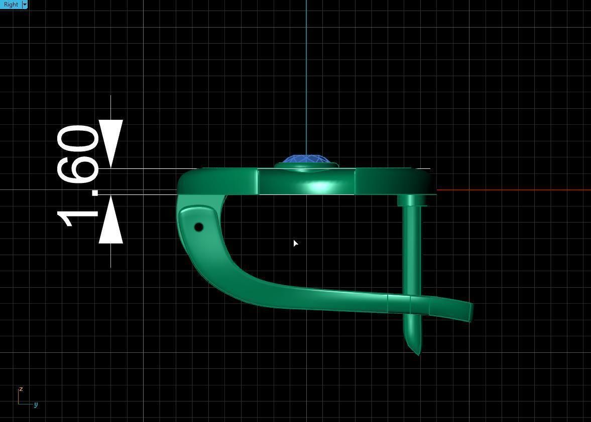 month earring 3D print model_17