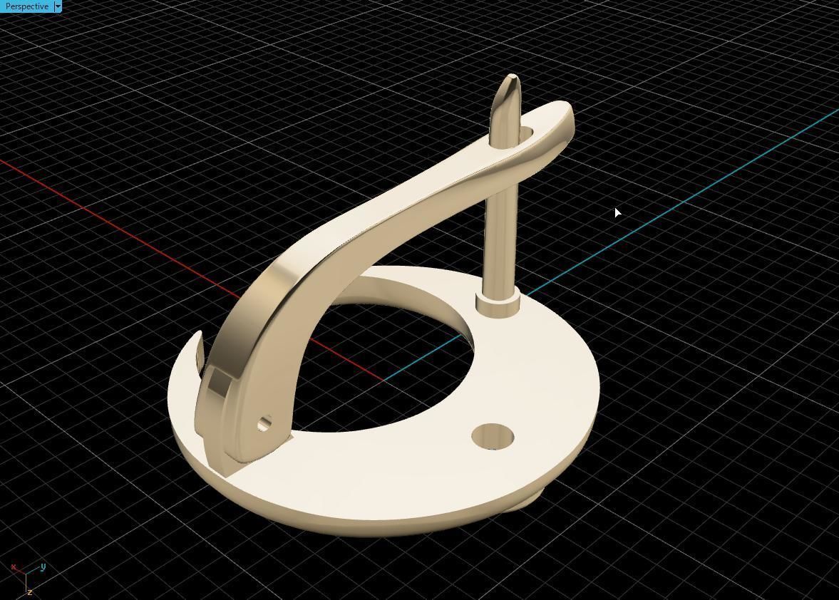 month earring 3D print model_7