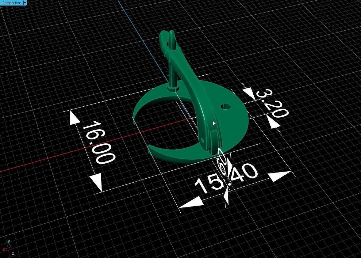 month earring 3D print model_19