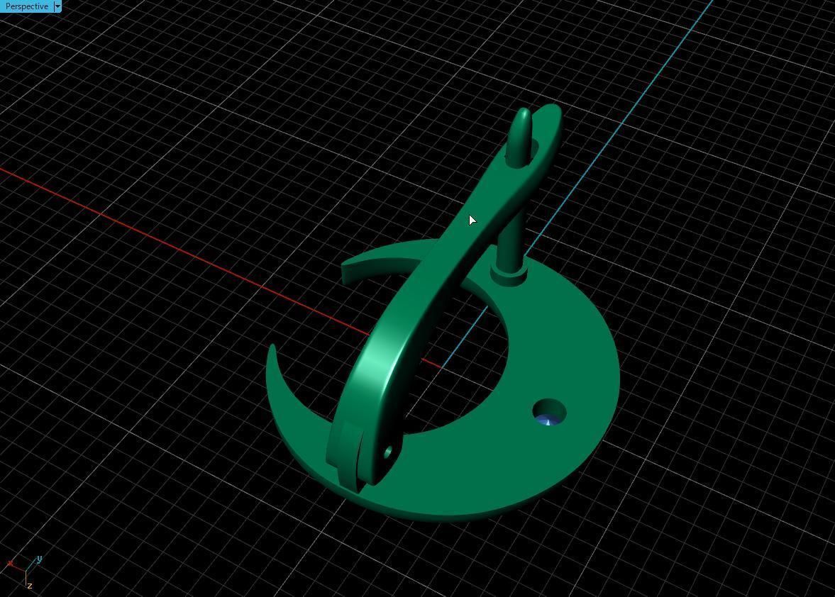 month earring 3D print model_13