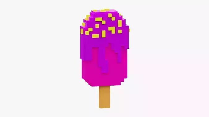 Voxel Pink Ice Cream
