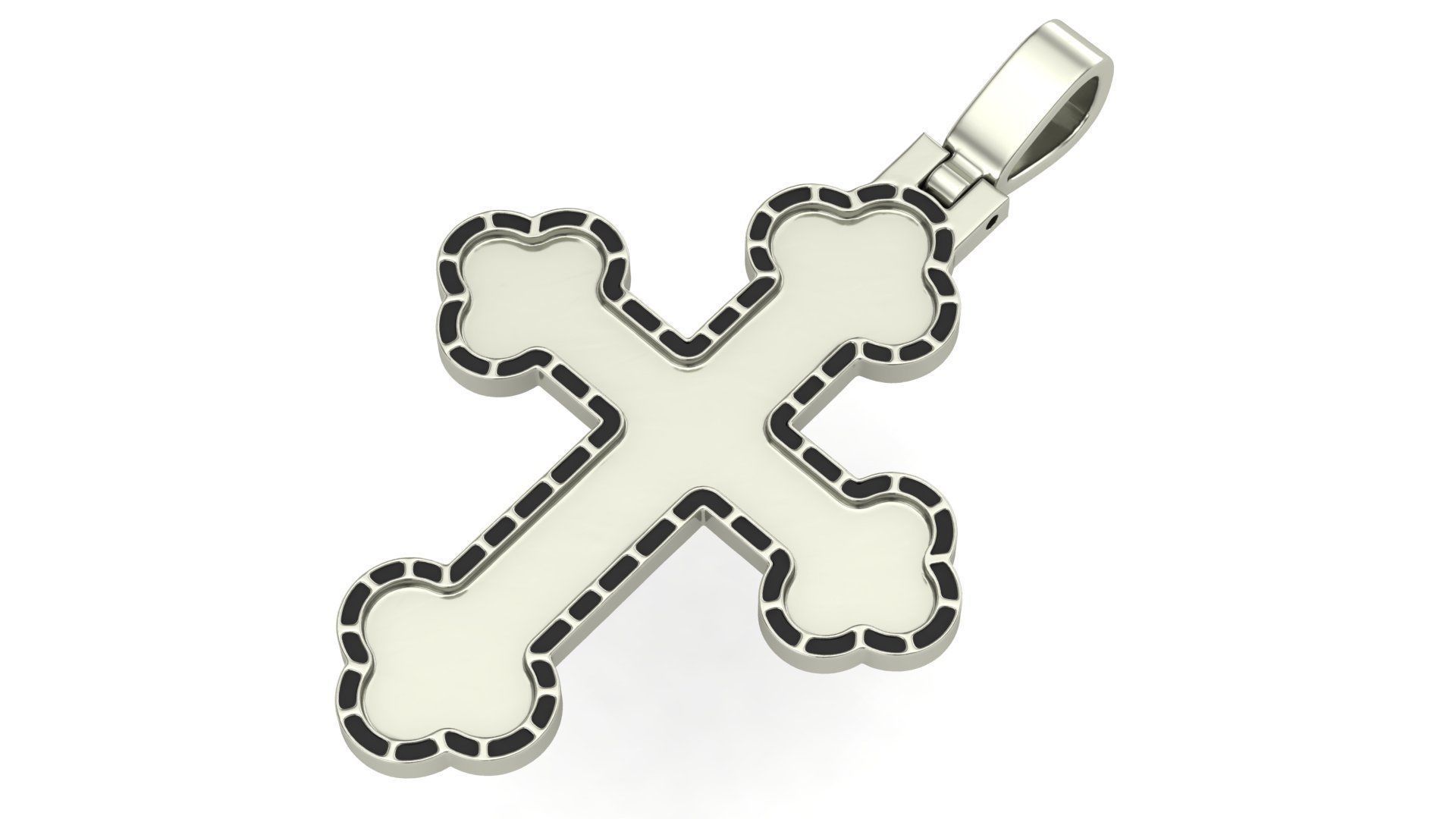 Cross With Enamel  3D print model_3