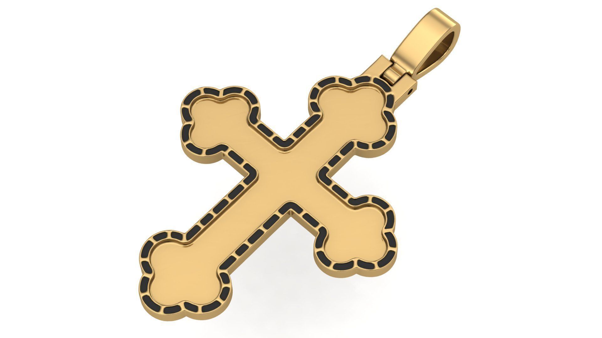 Cross With Enamel  3D print model_1