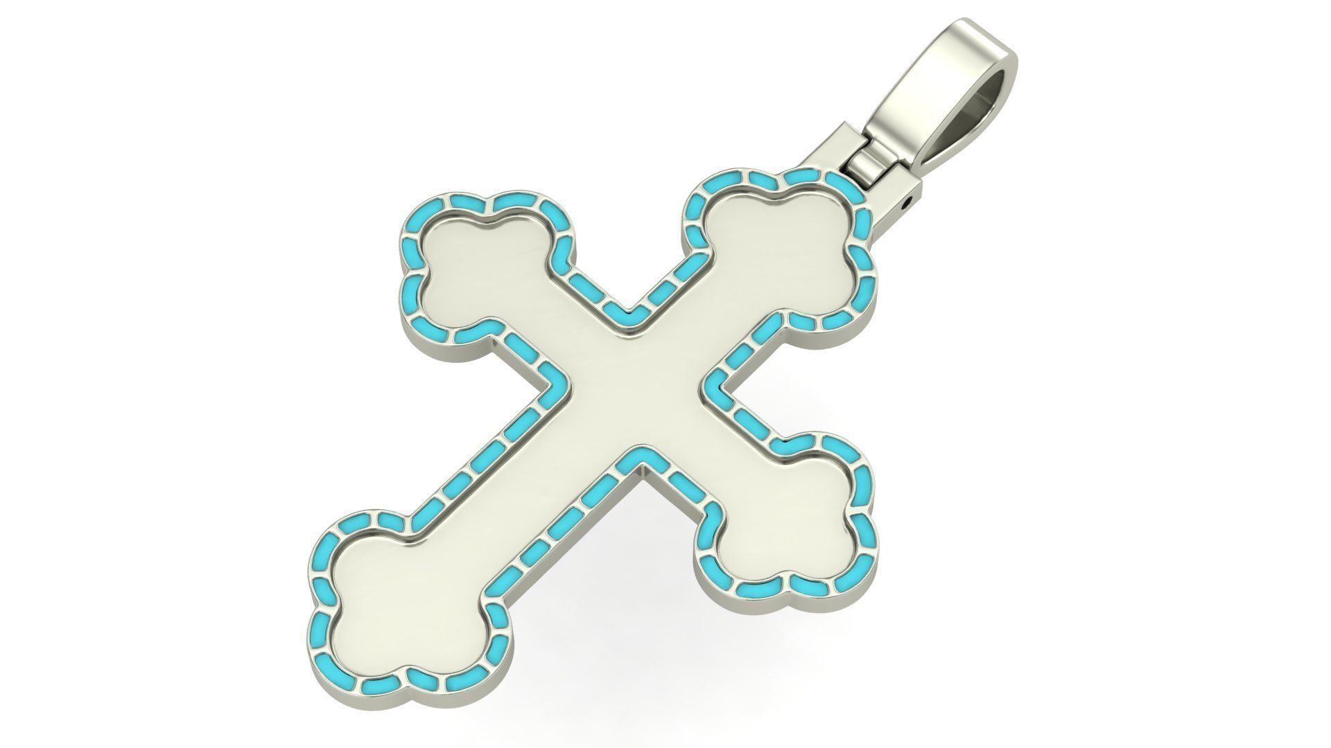 Cross With Enamel  3D print model_2