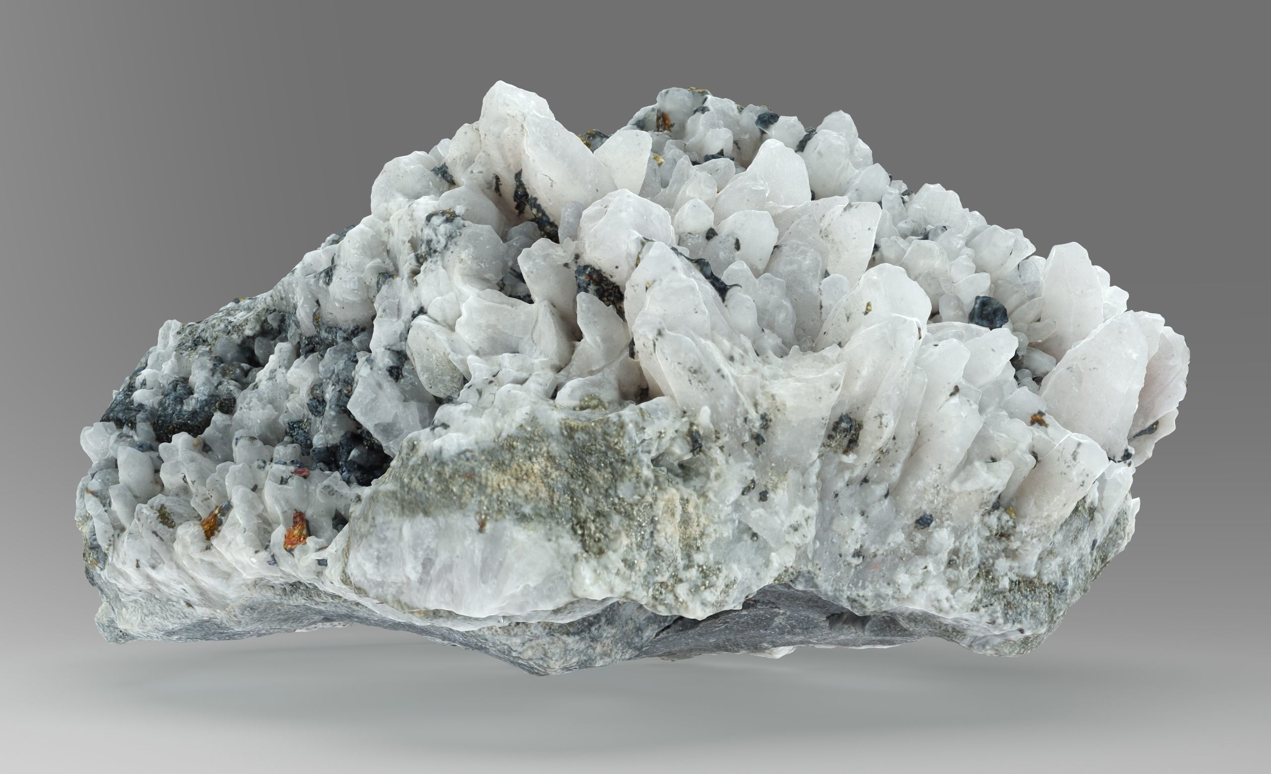 Quartz Pyrite Chalcopyrite Low-poly 3D model_4
