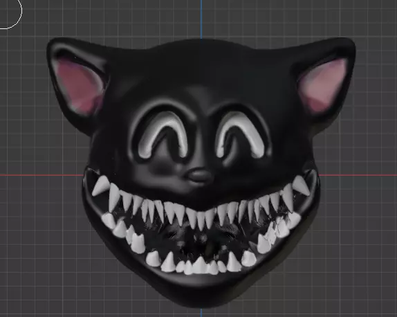 Cartoon cat Head 3D model