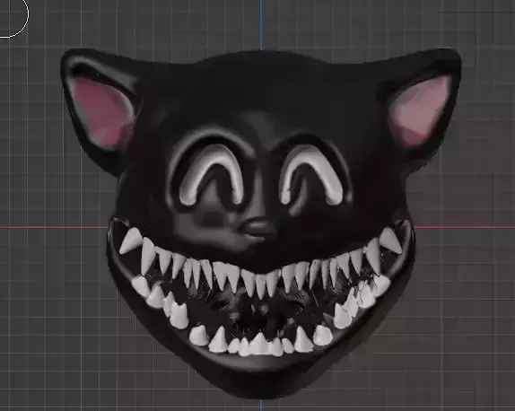 Cartoon cat Head 3D model