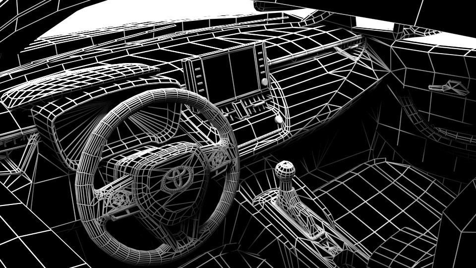 TOYOTA COROLLA SEDAN Low-poly 3D model_9