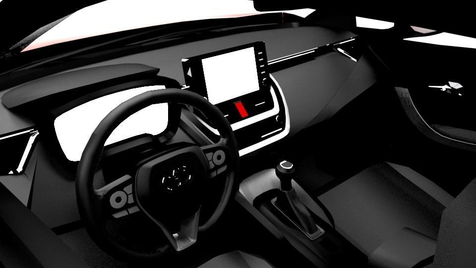 TOYOTA COROLLA SEDAN Low-poly 3D model_8