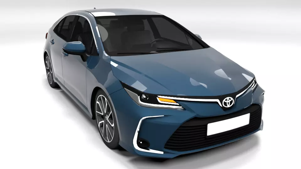 TOYOTA COROLLA SEDAN Low-poly 3D model_0