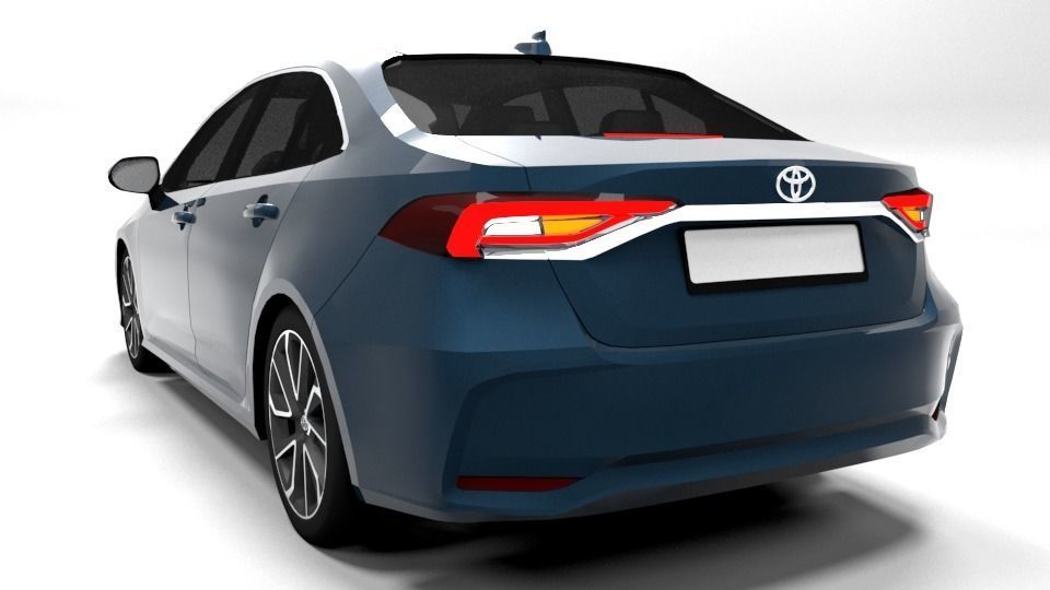 TOYOTA COROLLA SEDAN Low-poly 3D model_2