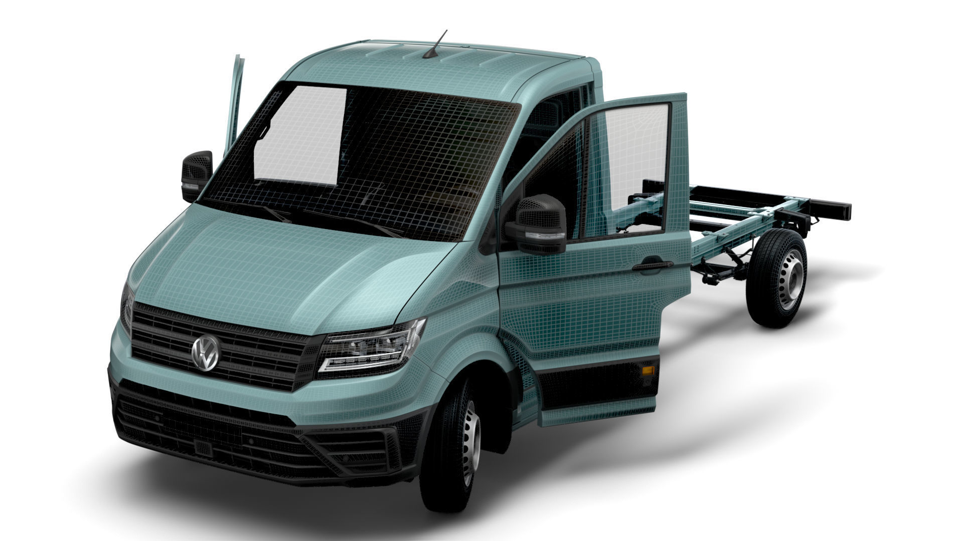 VW Crafter Chassis SingleCab L2 HQInterior 2023 3D model_20