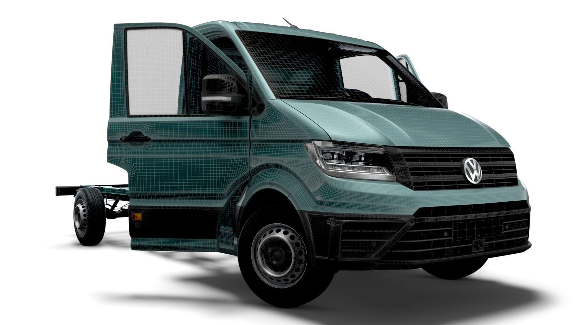 VW Crafter Chassis SingleCab L2 HQInterior 2023 3D model_12