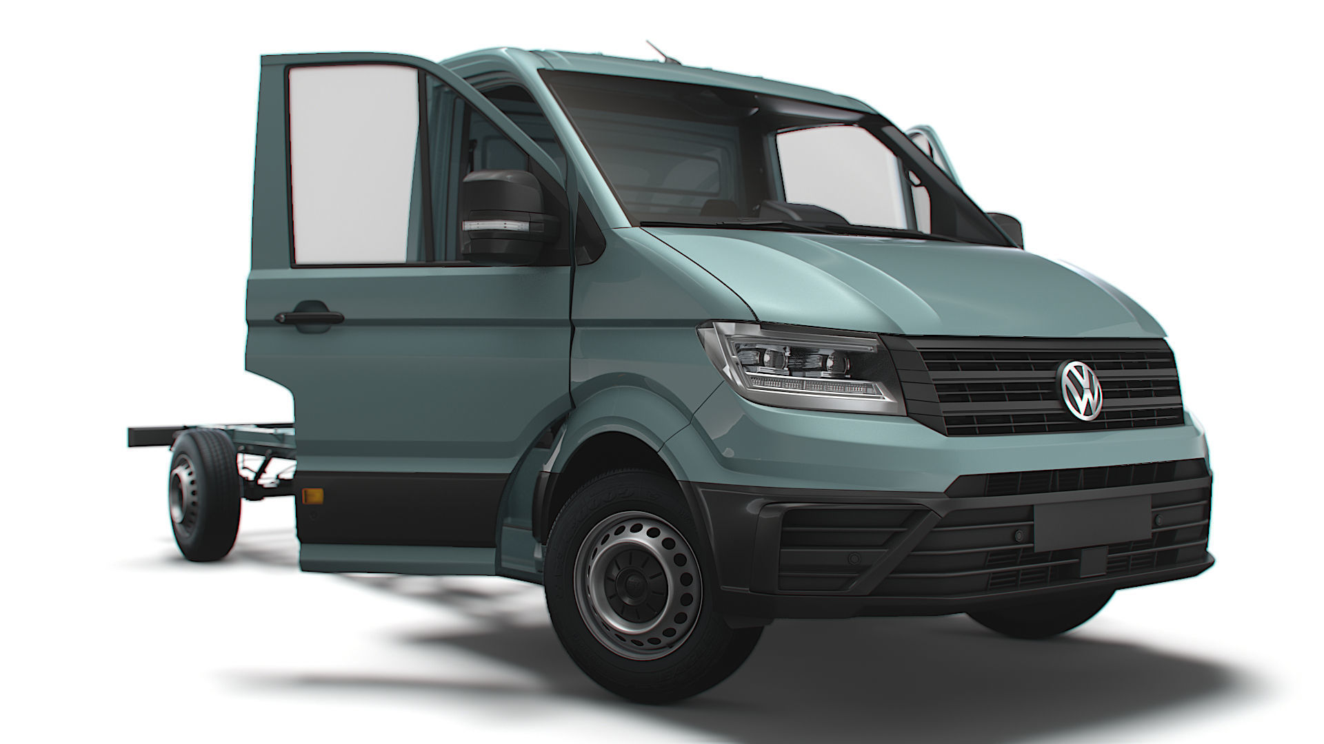 VW Crafter Chassis SingleCab L2 HQInterior 2023 3D model_1