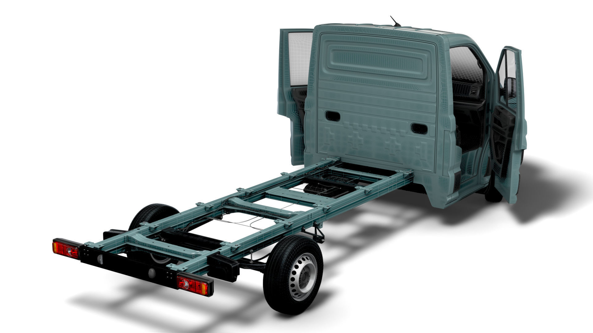 VW Crafter Chassis SingleCab L2 HQInterior 2023 3D model_14