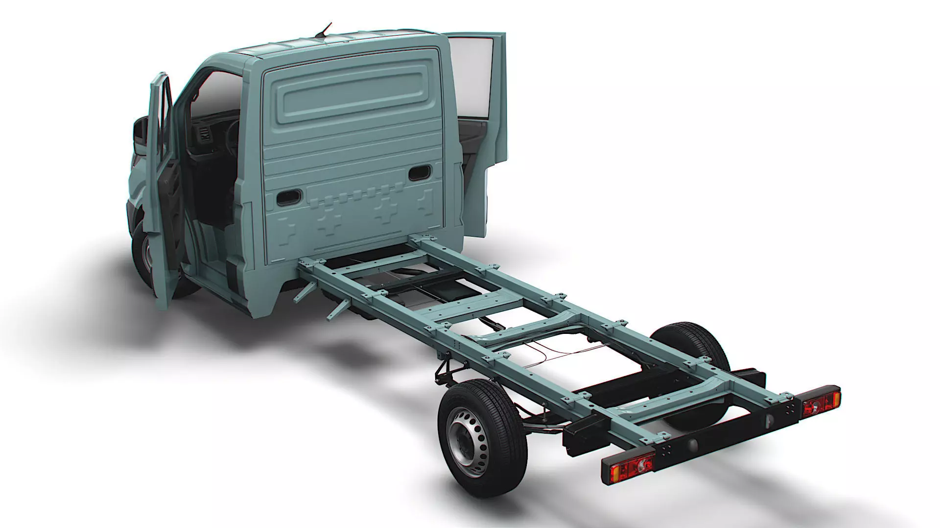 VW Crafter Chassis SingleCab L2 HQInterior 2023 3D model_0