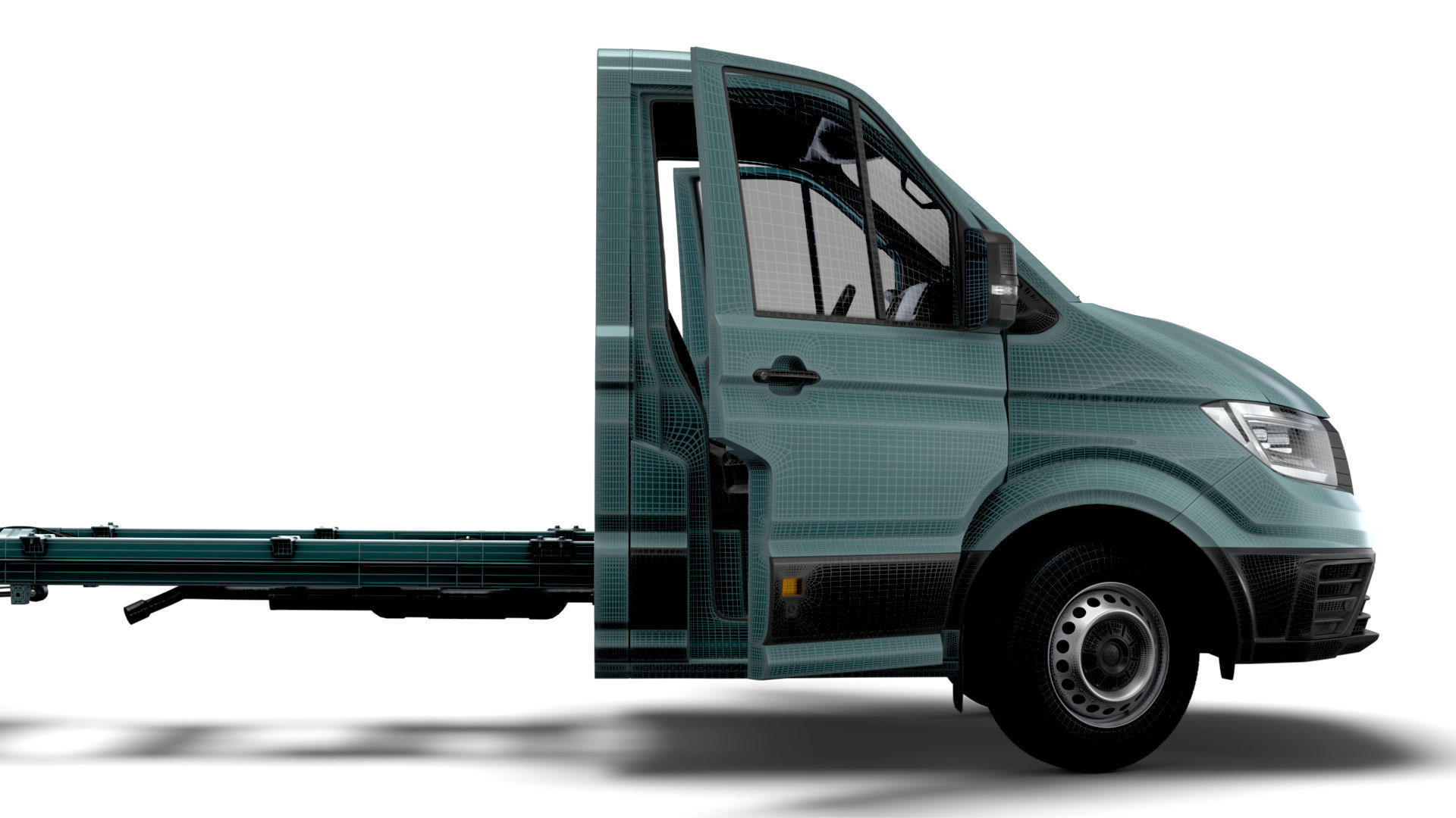 VW Crafter Chassis SingleCab L2 HQInterior 2023 3D model_16