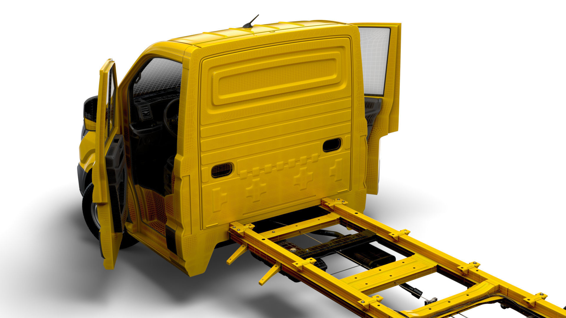 VW Crafter Chassis SingleCab L3 HQInterior 2023 3D model_15