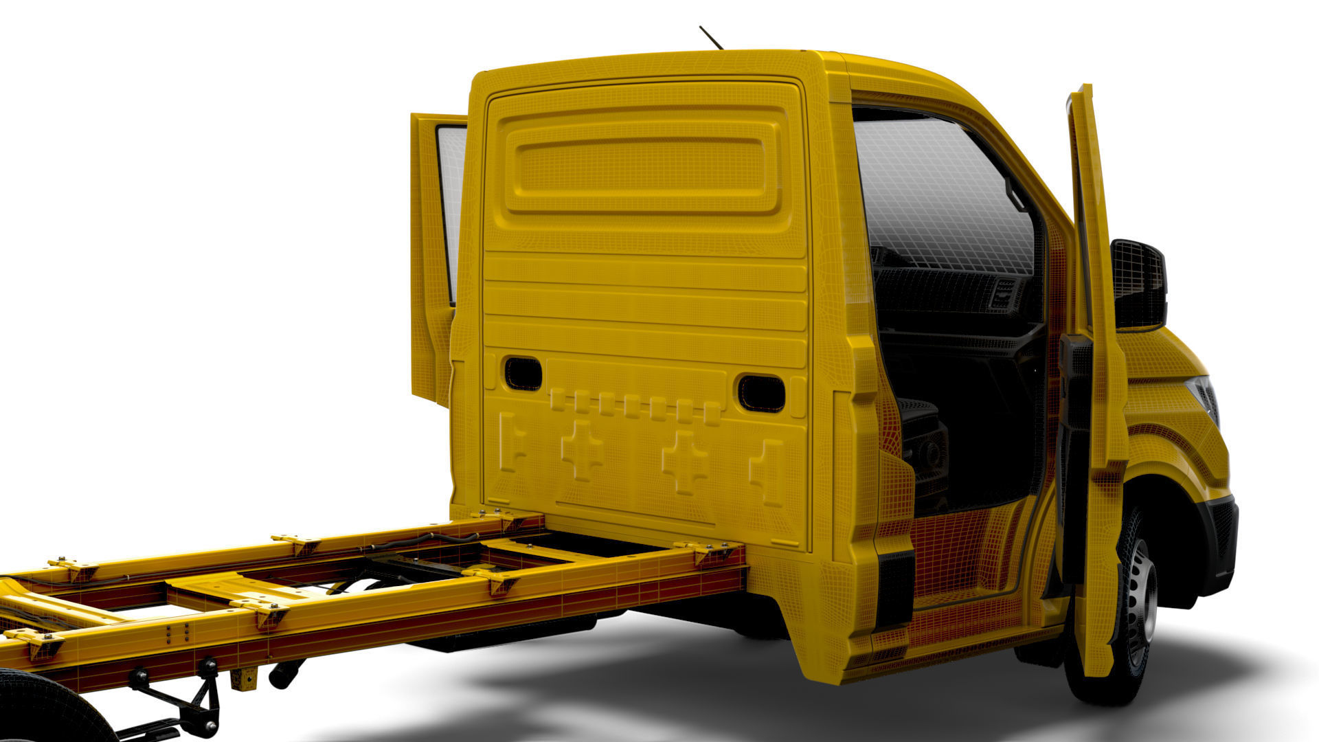 VW Crafter Chassis SingleCab L3 HQInterior 2023 3D model_23