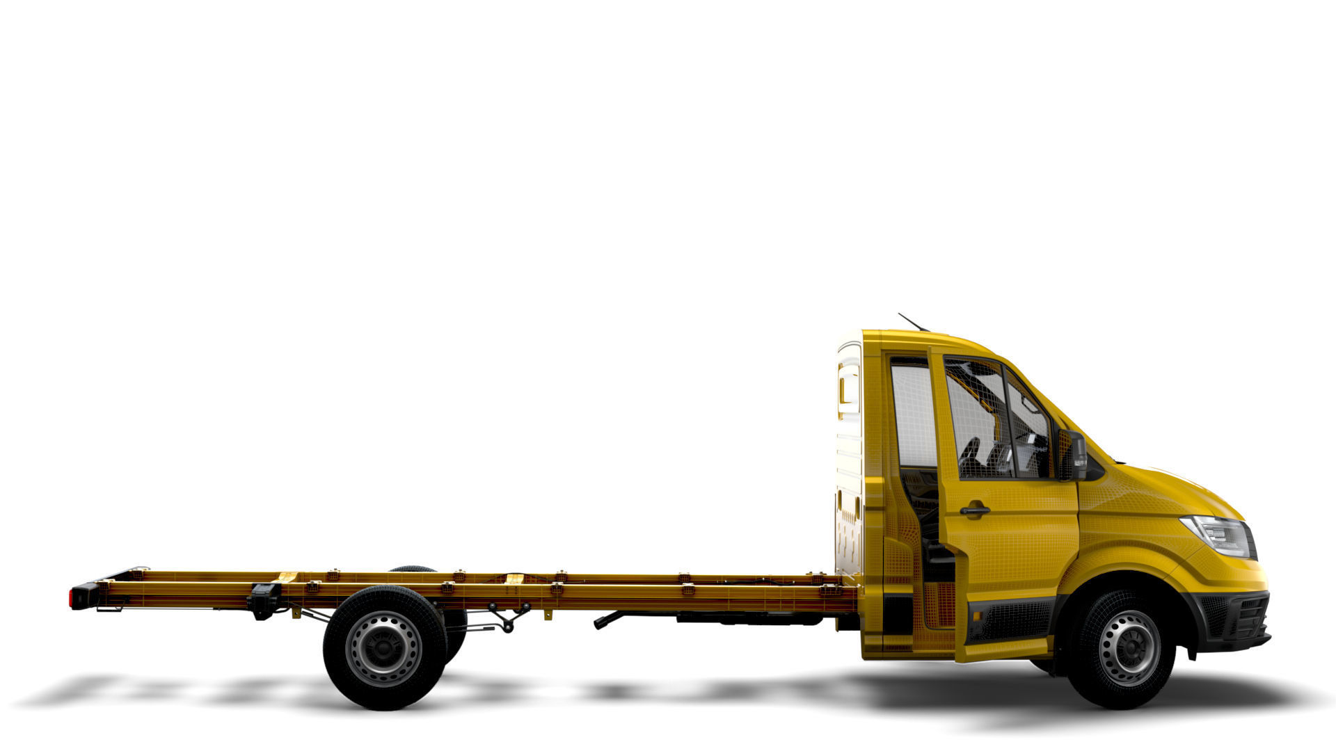 VW Crafter Chassis SingleCab L3 HQInterior 2023 3D model_13