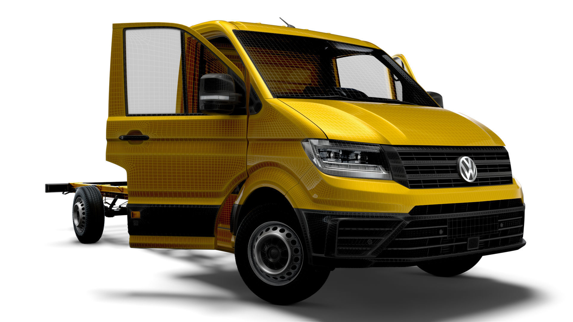 VW Crafter Chassis SingleCab L3 HQInterior 2023 3D model_12