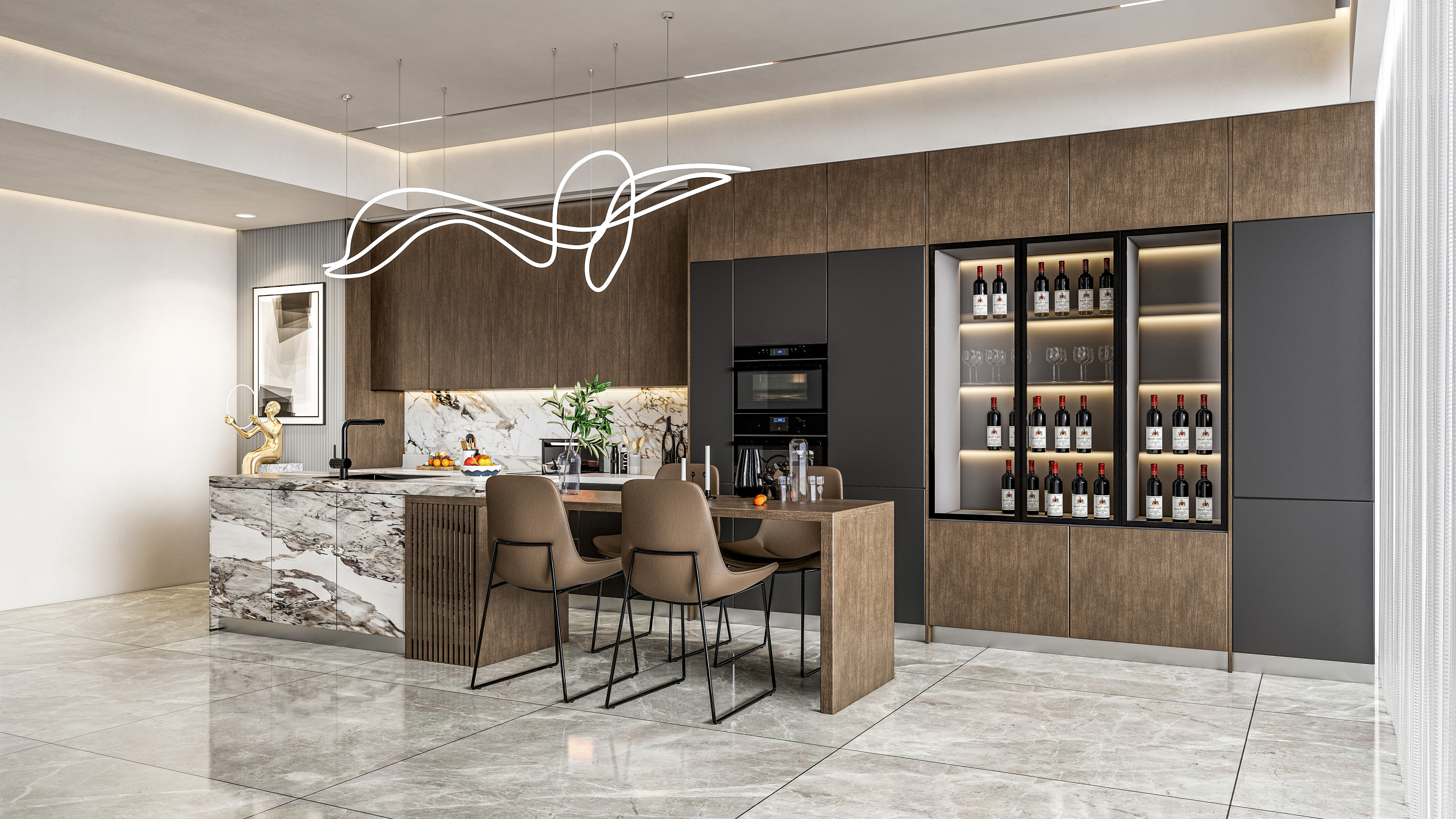 Kitchen fully parametric  Resizable manufacturable  0011 3D model_8