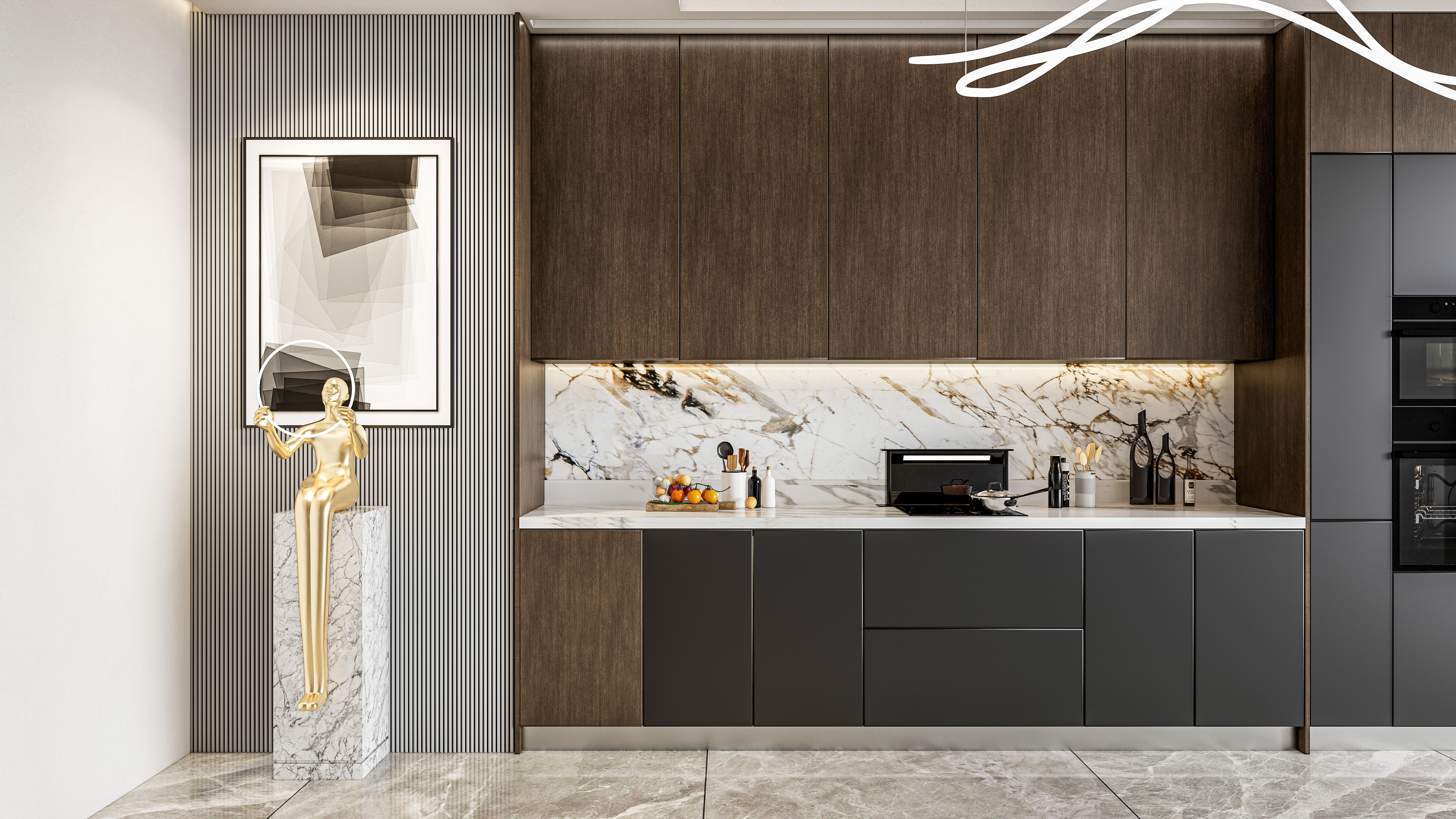 Kitchen fully parametric  Resizable manufacturable  0011 3D model_23