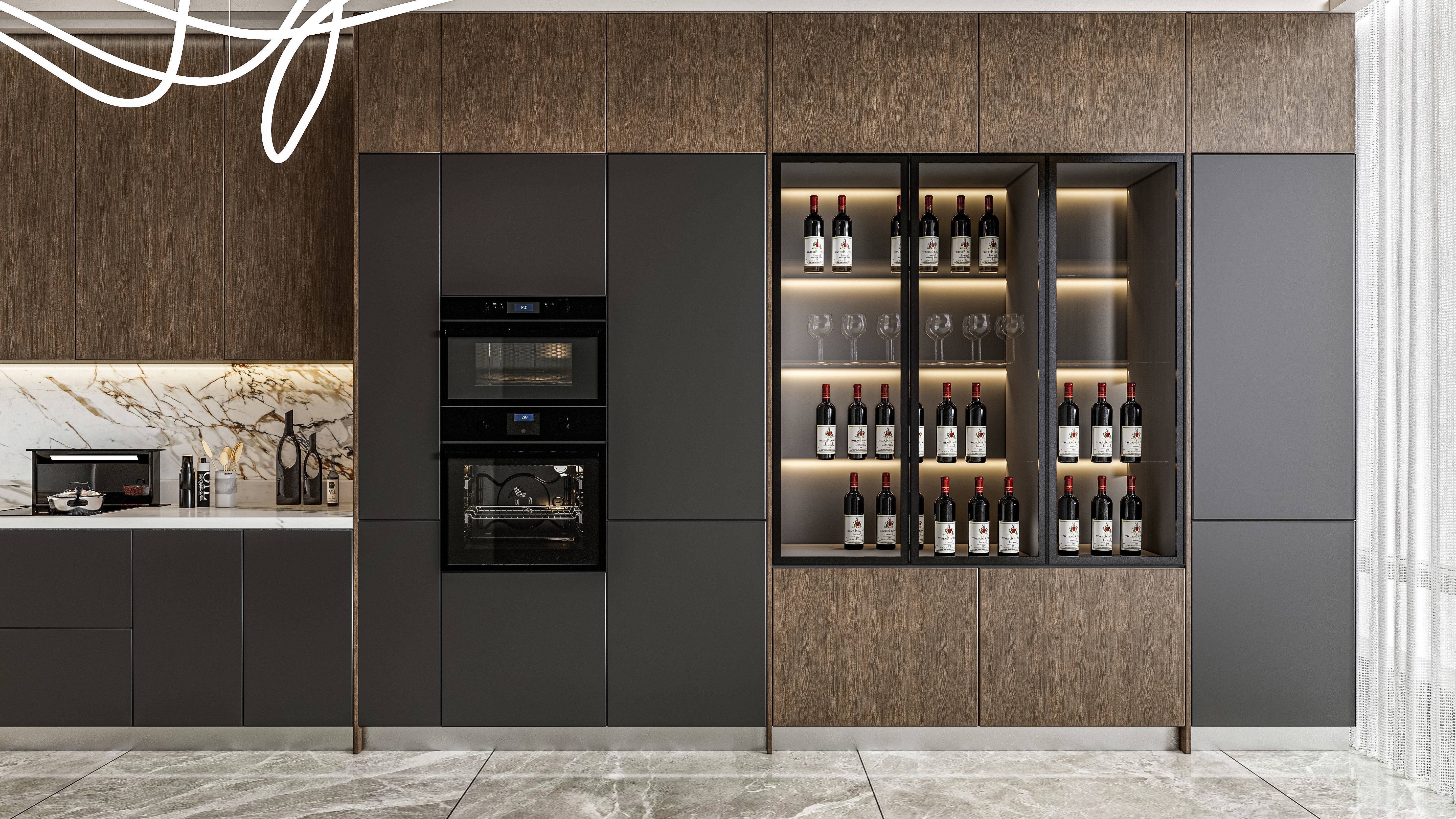 Kitchen fully parametric  Resizable manufacturable  0011 3D model_9