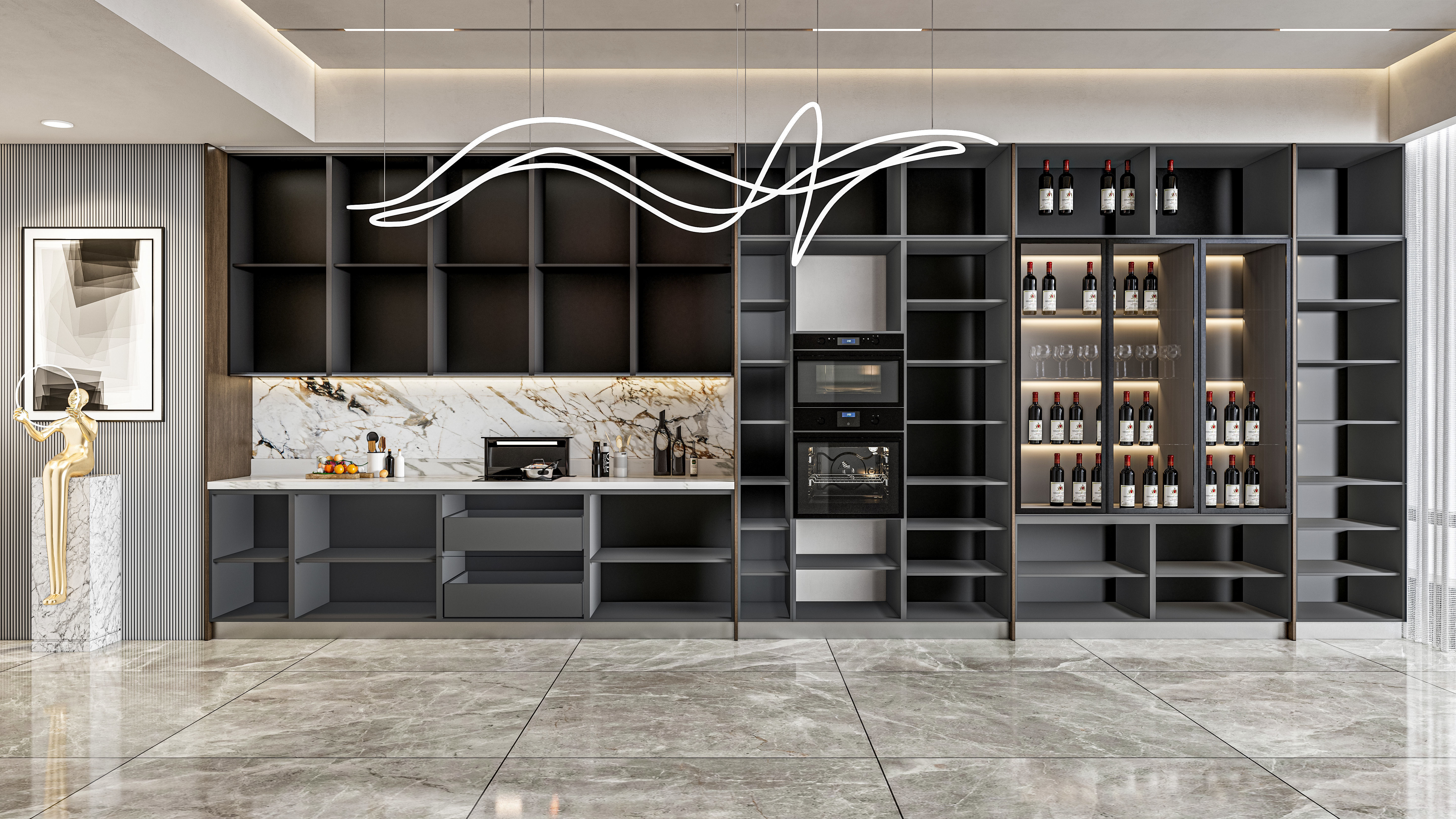 Kitchen fully parametric  Resizable manufacturable  0011 3D model_10