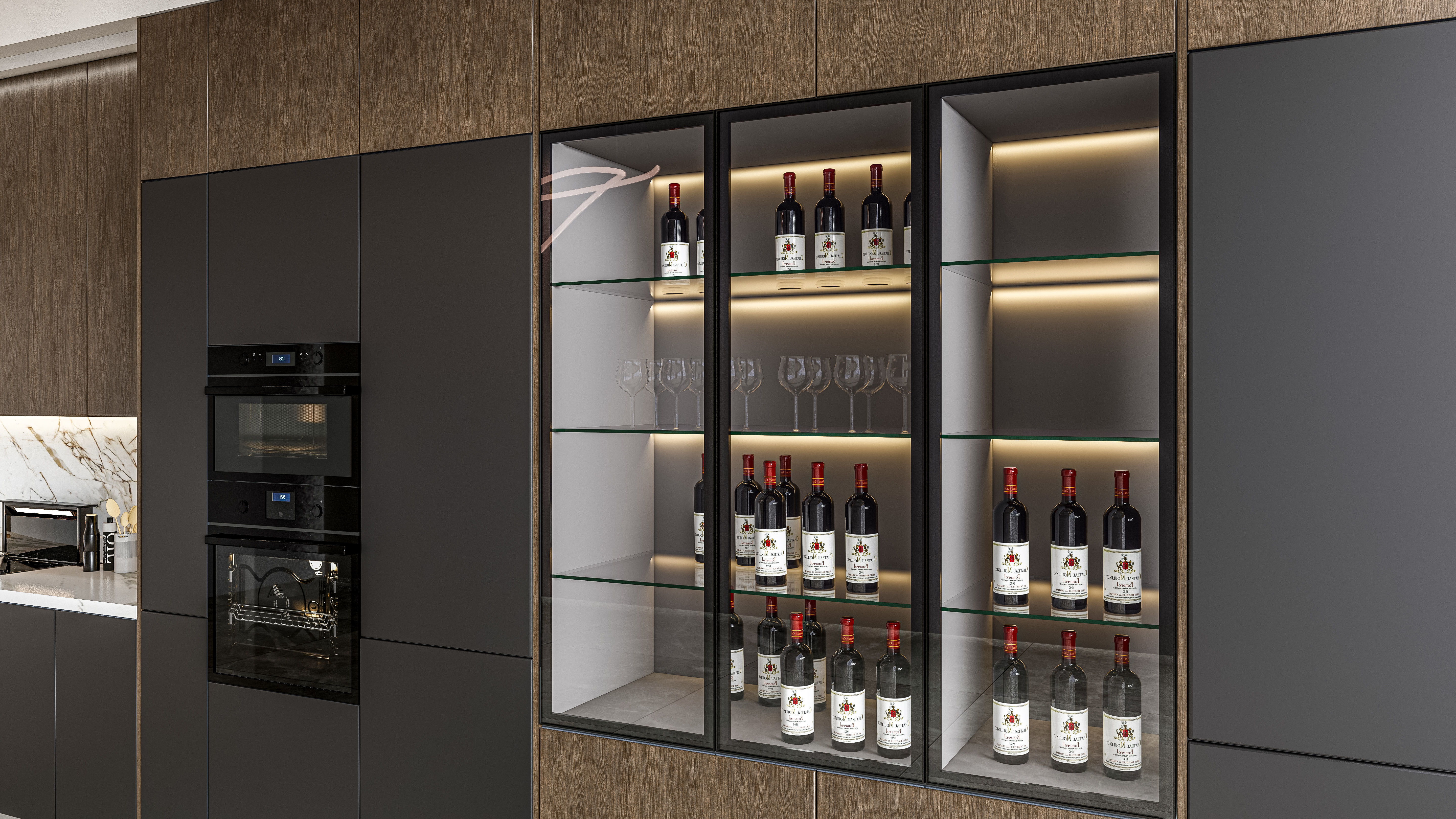 Kitchen fully parametric  Resizable manufacturable  0011 3D model_12