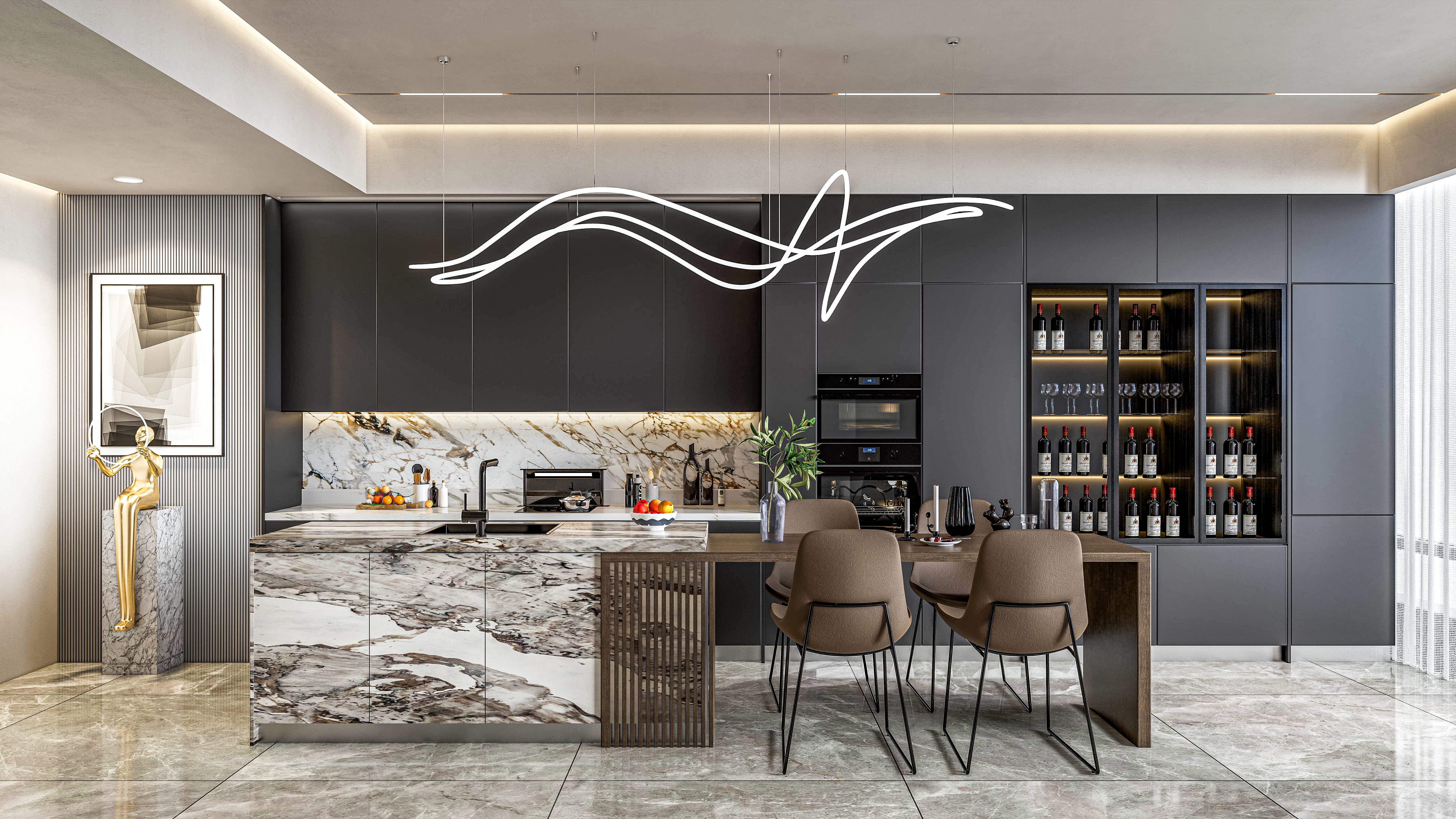 Kitchen fully parametric  Resizable manufacturable  0011 3D model_7