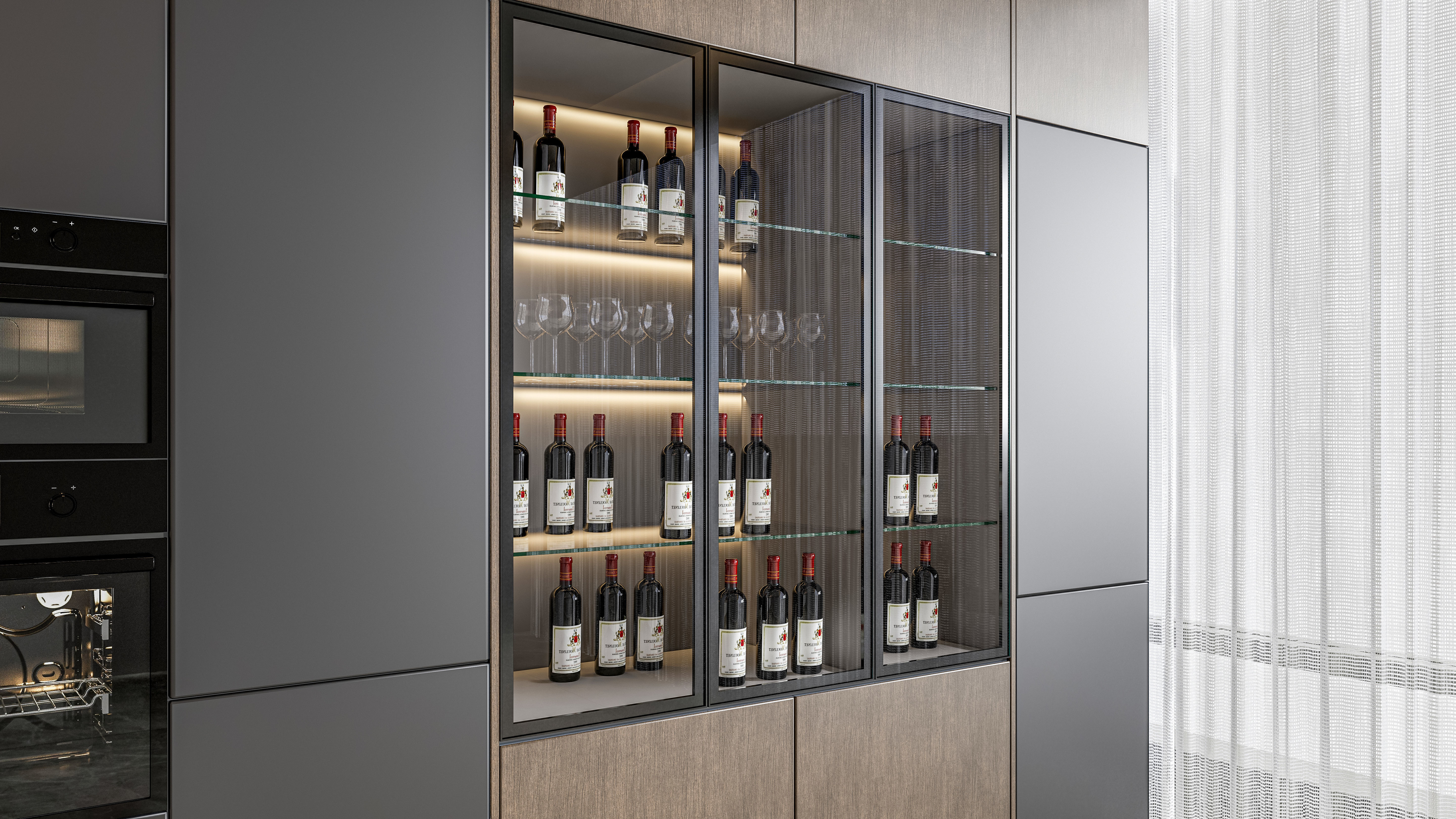 Kitchen fully parametric  Resizable manufacturable  0011 3D model_13