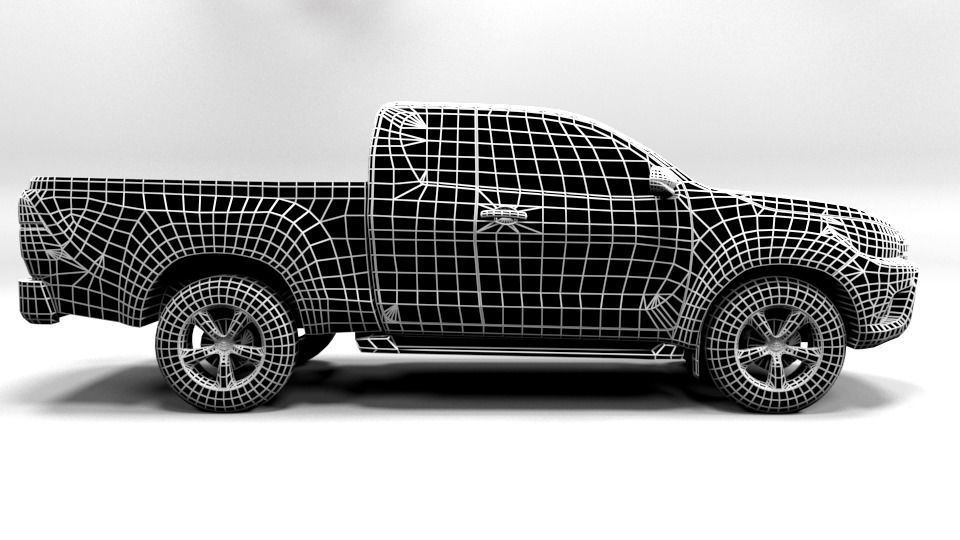 TOYOTA HILUX DOUBLECAB Low-poly 3D model_7