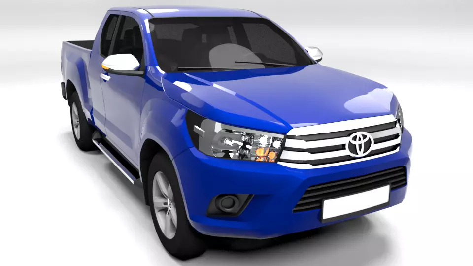 TOYOTA HILUX DOUBLECAB Low-poly 3D model_0