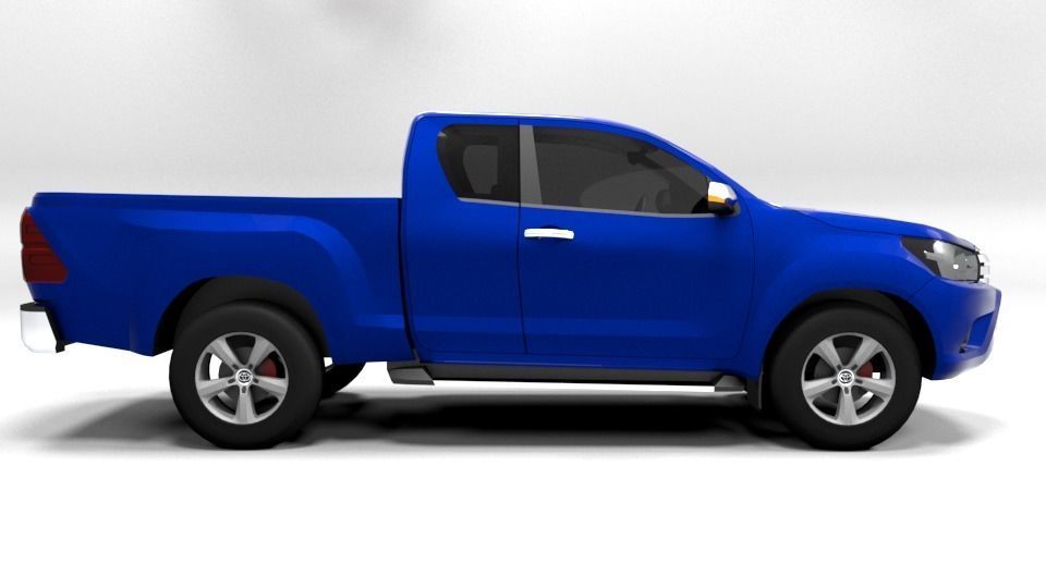 TOYOTA HILUX DOUBLECAB Low-poly 3D model_6