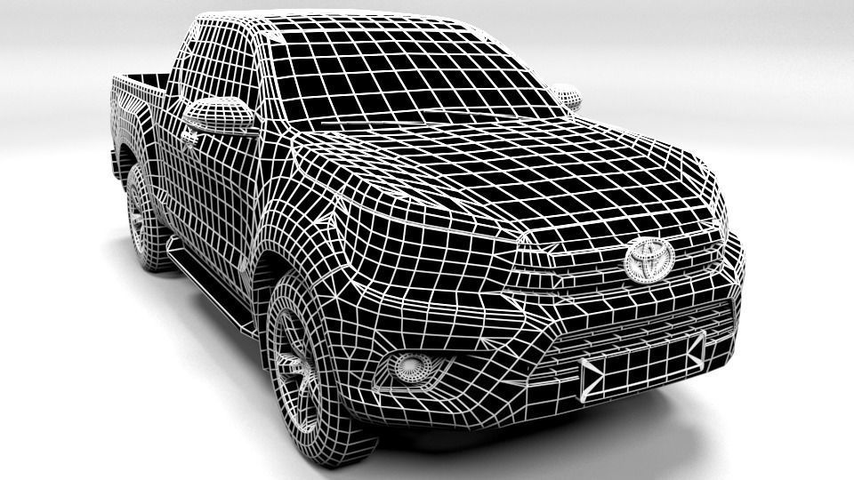 TOYOTA HILUX DOUBLECAB Low-poly 3D model_1