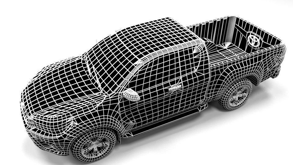 TOYOTA HILUX DOUBLECAB Low-poly 3D model_5