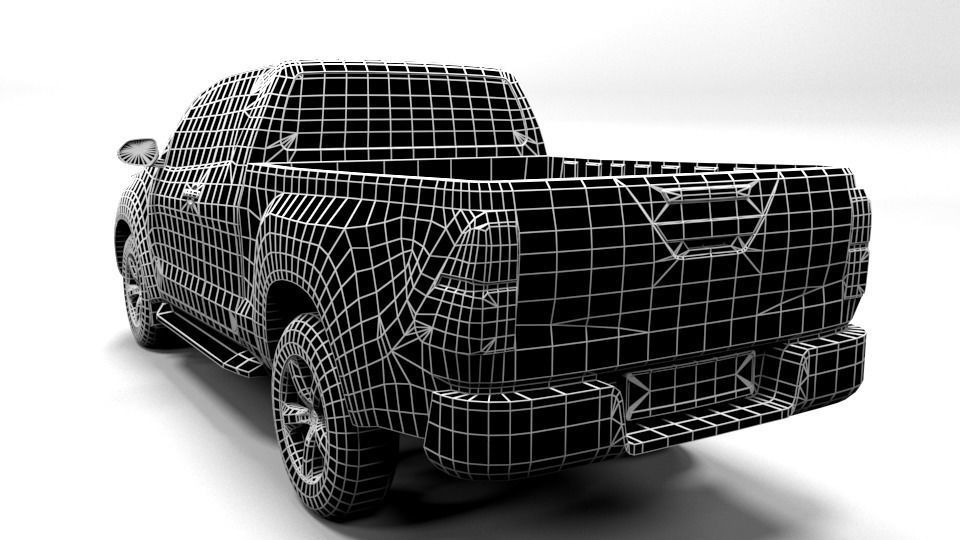 TOYOTA HILUX DOUBLECAB Low-poly 3D model_3
