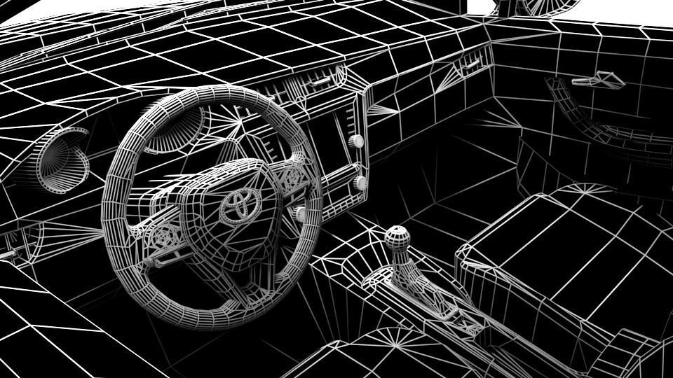 TOYOTA HILUX DOUBLECAB Low-poly 3D model_9