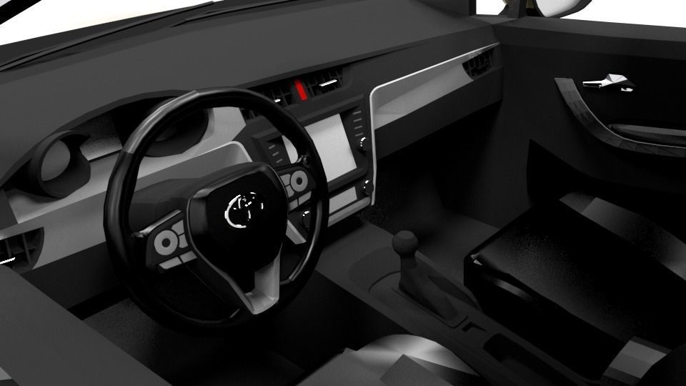TOYOTA HILUX DOUBLECAB Low-poly 3D model_8