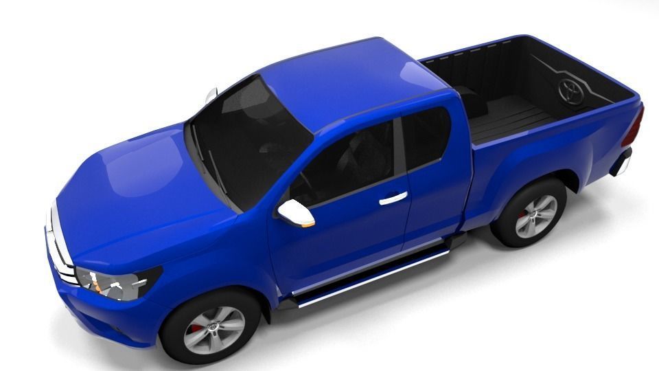 TOYOTA HILUX DOUBLECAB Low-poly 3D model_4