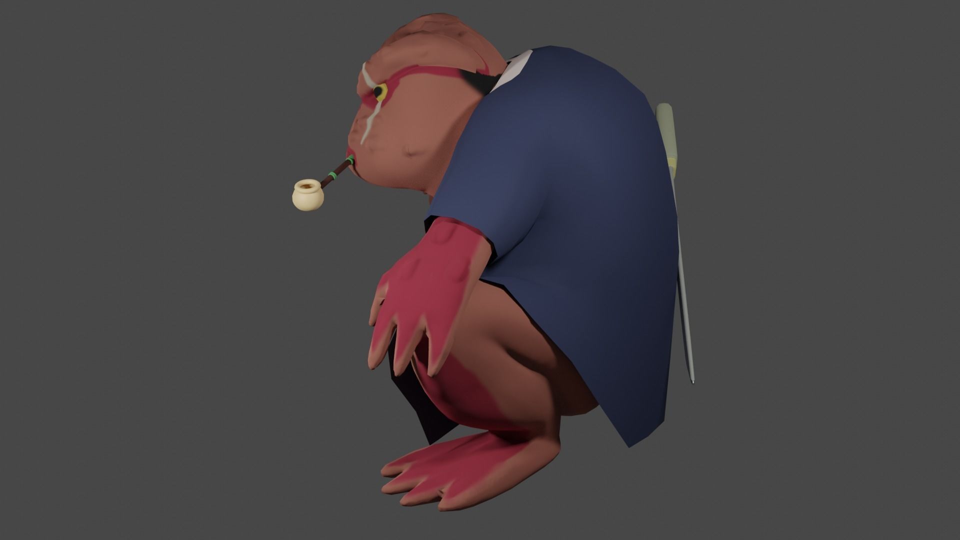 Naruto Gamabunta Character Free low-poly 3D model_3