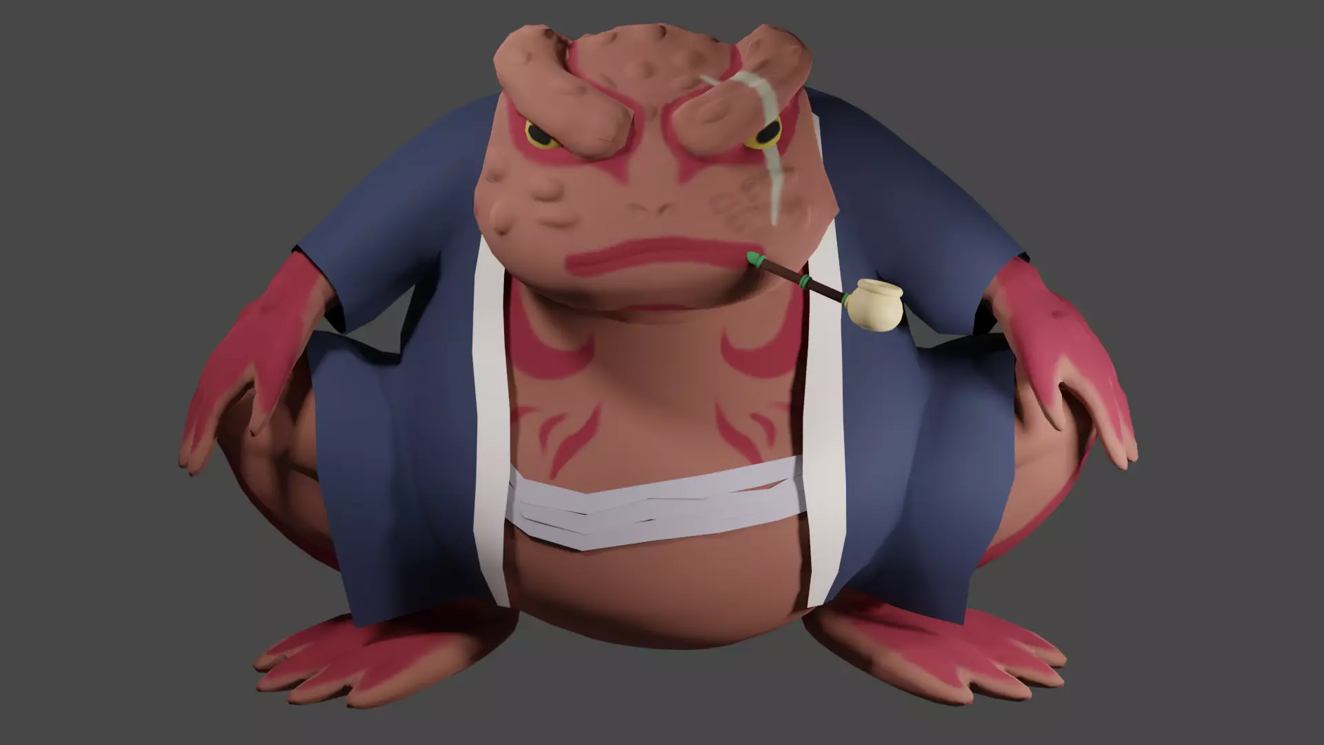 Naruto Gamabunta Character Free low-poly 3D model_0
