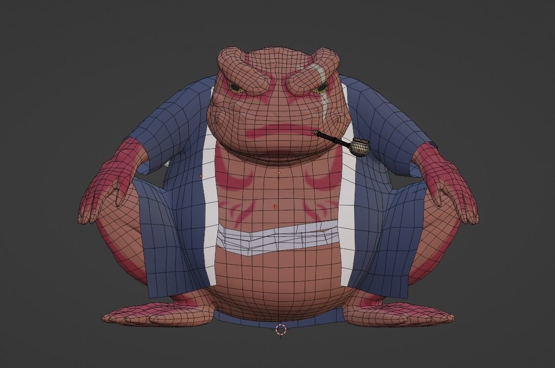 Naruto Gamabunta Character Free low-poly 3D model_4