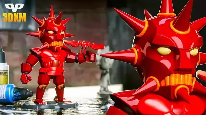 Armoured Mon-Star Chibi STL for 3D Printing 3DXM
