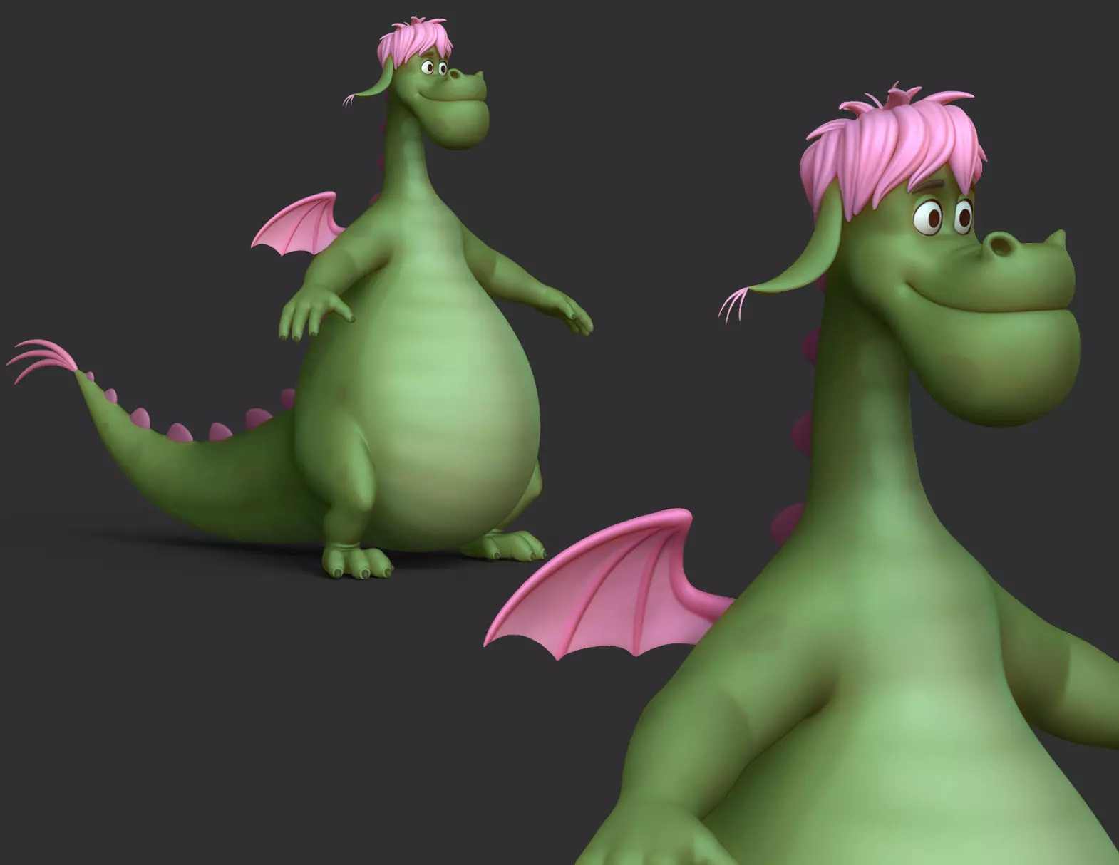 Elliott the Dragon 3D model_0