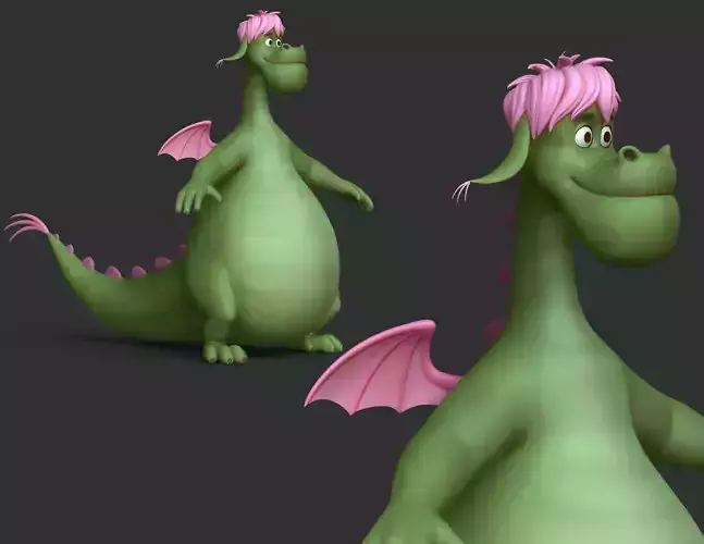 Elliott the Dragon 3D model
